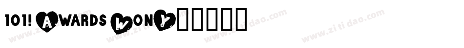 101! Awards Won字体转换